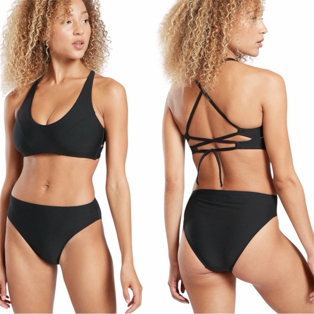 NWT - Athleta – Triangle Bikini Top Strappy Back – Black – Sz. S